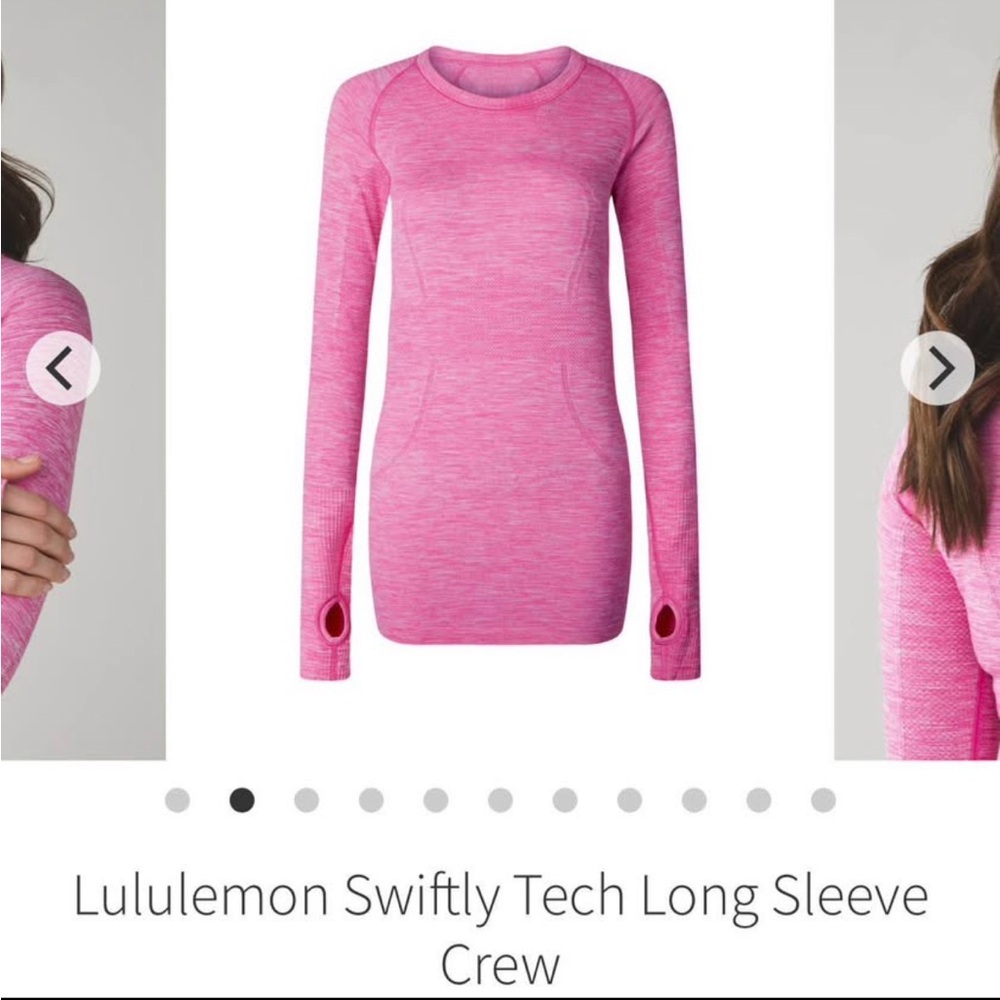 Lululemon Swiftly Tech Long Sleeve Crew women size 4, hot pink